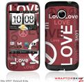 HTC Droid Eris Skin - Love and Peace Pink