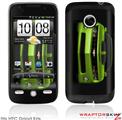 HTC Droid Eris Skin - 2010 Chevy Camaro Green - Black Stripes on Black