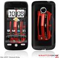 HTC Droid Eris Skin - 2010 Chevy Camaro Victory Red - Black Stripes on Black