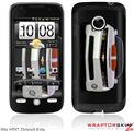 HTC Droid Eris Skin - 2010 Chevy Camaro White - Orange Stripes on Black