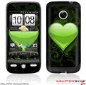 HTC Droid Eris Skin - Glass Heart Grunge Green