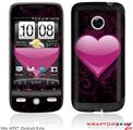 HTC Droid Eris Skin - Glass Heart Grunge Hot Pink