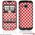 HTC Droid Eris Skin - Checkered Canvas Red and White