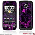 HTC Droid Eris Skin - Twisted Garden Purple and Hot Pink