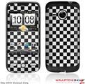 HTC Droid Eris Skin - Checkered Canvas Black and White