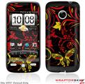 HTC Droid Eris Skin - Twisted Garden REd and Yellow
