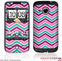 HTC Droid Eris Skin Zig Zag Teal Pink Purple