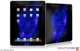 iPad Skin Flaming Fire Skull Blue