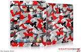 iPad Skin Sexy Girl Silhouette Camo Red