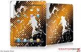 iPad Skin Halftone Splatter White Orange