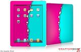 iPad Skin Ripped Colors Hot Pink Neon Teal