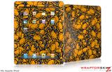 iPad Skin Scattered Skulls Orange
