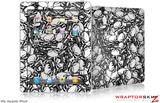 iPad Skin Scattered Skulls White