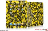 iPad Skin Scattered Skulls Yellow