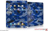 iPad Skin HEX Mesh Camo 01 Blue Bright