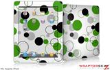 iPad Skin - Lots of Dots Green on White