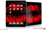 iPad Skin - Big Kiss Lips Red on Black