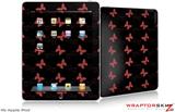 iPad Skin - Pastel Butterflies Red on Black