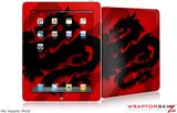 iPad Skin - Oriental Dragon Black on Red