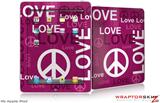 iPad Skin - Love and Peace Hot Pink