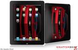 iPad Skin - 2010 Chevy Camaro Jeweled Red - Black Stripes on Black