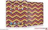 iPad Skin Zig Zag Yellow Burgundy Orange