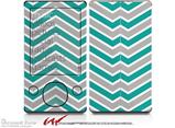 Zig Zag Teal and Gray - Decal Style skin fits Zune 80/120GB  (ZUNE SOLD SEPARATELY)