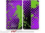 Halftone Splatter Green Purple - Decal Style skin fits Zune 80/120GB  (ZUNE SOLD SEPARATELY)