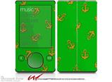 Anchors Away Green - Decal Style skin fits Zune 80/120GB  (ZUNE SOLD SEPARATELY)