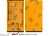 Anchors Away Orange - Decal Style skin fits Zune 80/120GB  (ZUNE SOLD SEPARATELY)