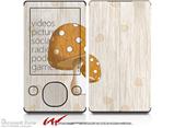 Mushrooms Orange - Decal Style skin fits Zune 80/120GB  (ZUNE SOLD SEPARATELY)