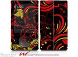 Twisted Garden Red and Yellow - Decal Style skin fits Zune 80/120GB  (ZUNE SOLD SEPARATELY)