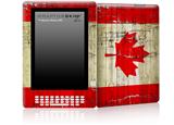 Painted Faded and Cracked Canadian Canada Flag - Decal Style Skin for Amazon Kindle DX
