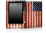 Painted Faded and Cracked USA American Flag - Decal Style Skin for Amazon Kindle DX