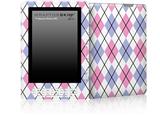 Argyle Pink and Blue - Decal Style Skin for Amazon Kindle DX