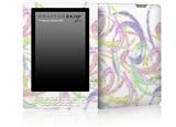 Neon Swoosh on White - Decal Style Skin for Amazon Kindle DX