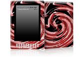 Alecias Swirl 02 Red - Decal Style Skin for Amazon Kindle DX