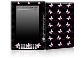 Pastel Butterflies Pink on Black - Decal Style Skin for Amazon Kindle DX