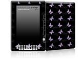 Pastel Butterflies Purple on Black - Decal Style Skin for Amazon Kindle DX