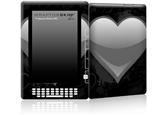 Glass Heart Grunge Gray - Decal Style Skin for Amazon Kindle DX