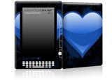 Glass Heart Grunge Blue - Decal Style Skin for Amazon Kindle DX