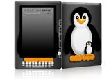 Penguins on Black - Decal Style Skin for Amazon Kindle DX