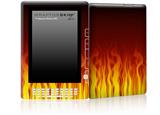 Fire on Black - Decal Style Skin for Amazon Kindle DX