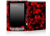 Skulls Confetti Red - Decal Style Skin for Amazon Kindle DX