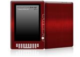 Simulated Brushed Metal Red - Decal Style Skin for Amazon Kindle DX