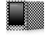 Checkered Canvas Black and White - Decal Style Skin for Amazon Kindle DX