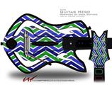  Zig Zag Blue Green Decal Style Skin - fits Warriors Of Rock Guitar Hero Guitar (GUITAR NOT INCLUDED)
