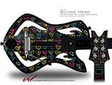  Kearas Hearts Black Decal Style Skin - fits Warriors Of Rock Guitar Hero Guitar (GUITAR NOT INCLUDED)