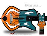 Ripped Colors Orange Seafoam Green Decal Style Skin - fits Warriors Of Rock Guitar Hero Guitar (GUITAR NOT INCLUDED)