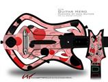  Lots of Dots Red on Pink Decal Style Skin - fits Warriors Of Rock Guitar Hero Guitar (GUITAR NOT INCLUDED)